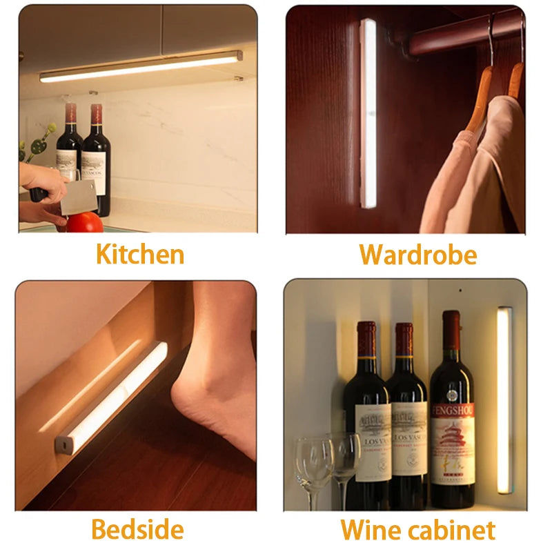 Luce LED Sensore Movimento – Ricaricabile USB-C | Armadio, Cucina, Scale