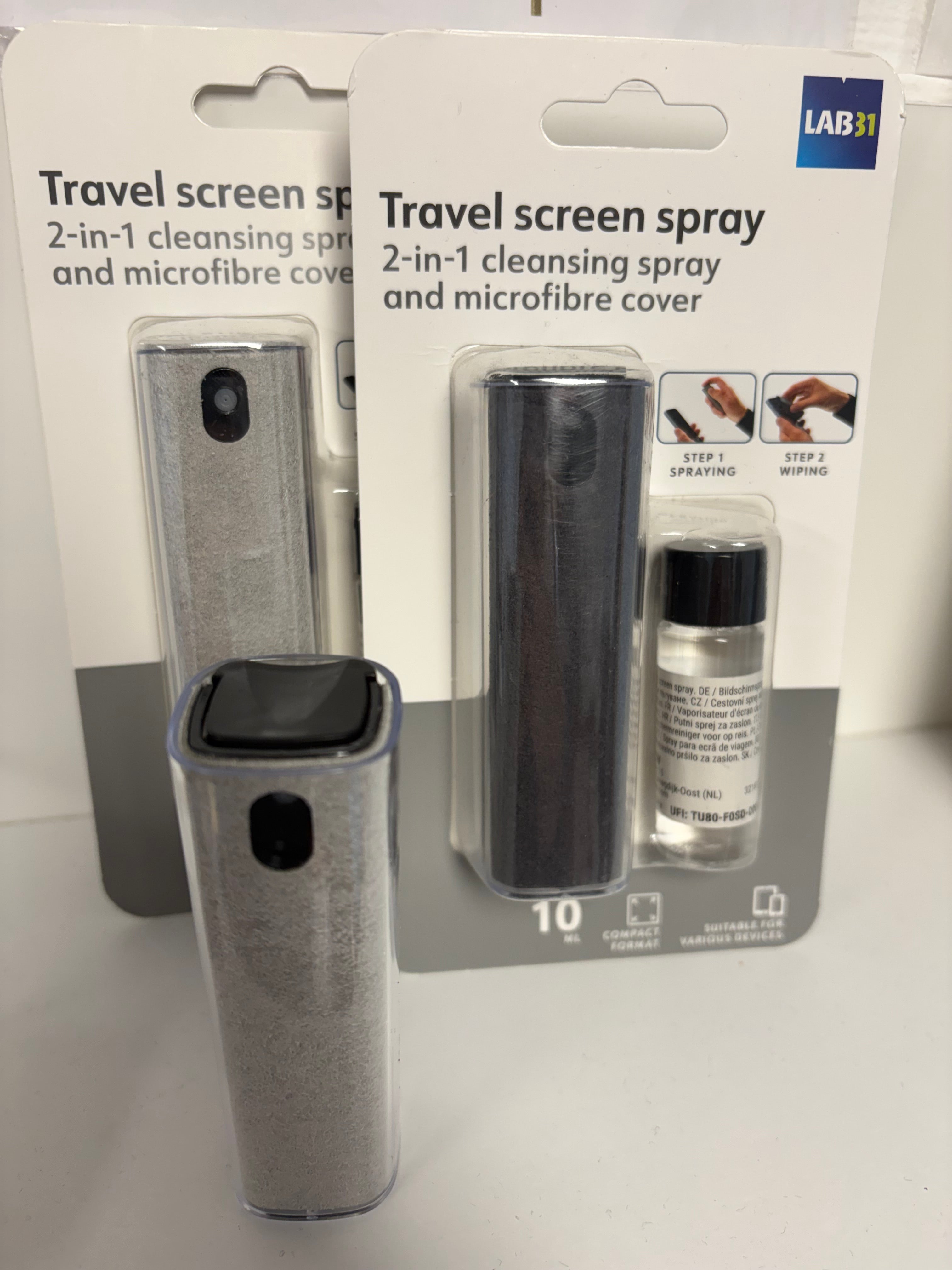 Spray Detergente 2-in-1 per Schermi – Travel Screen Spray